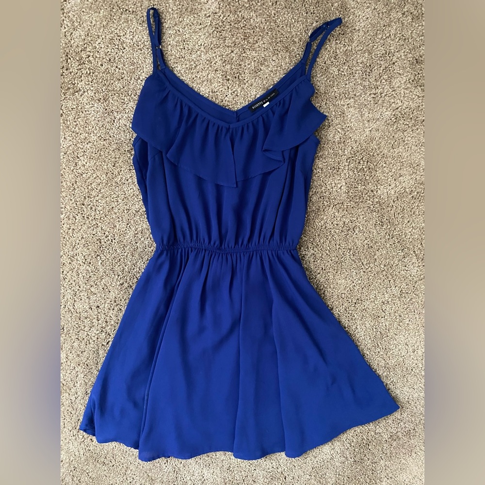 Royal blue chiffon flowy dress